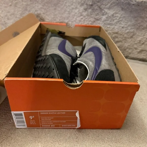 Nike Oregon Waffle Retro Sneakers 2008 Gray Black Purple Rare Vintage Men’s - Picture 9 of 10